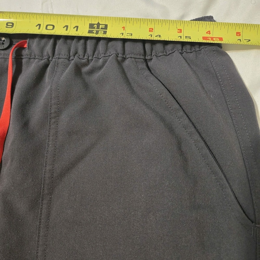 Figs Technical Collection Straight Leg Zip Fly Scrub Pants Charcoal Gray Medium - Picture 2 of 7